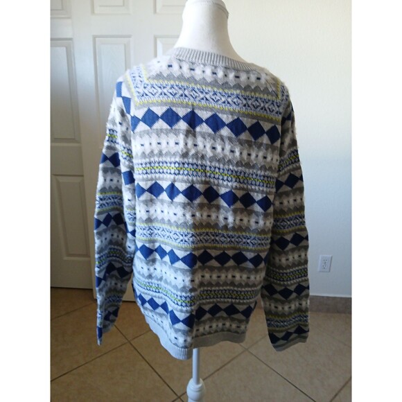 Style & Co Fair Isle Crew-Neck Sweater Gray Size 2XL - Picture 4 of 16